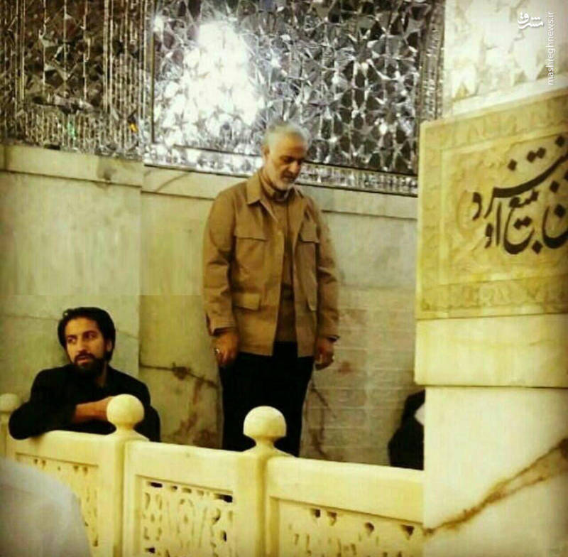 گزارش تصویری ازاقامه نماز توسط سردار دلها حاج قاسم سلیمانی