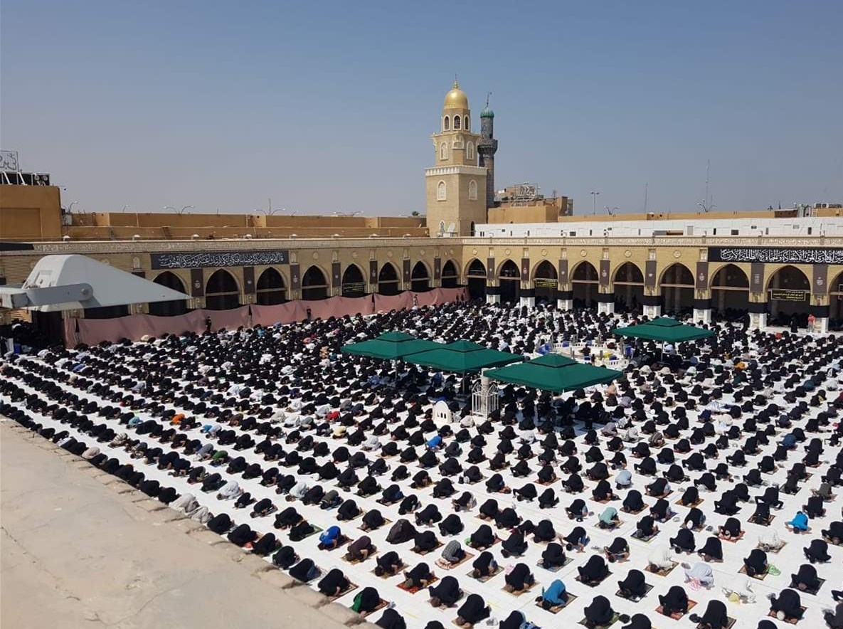 برگزاری نماز جمعه در مسجد کوفه پس از ۴ ماه