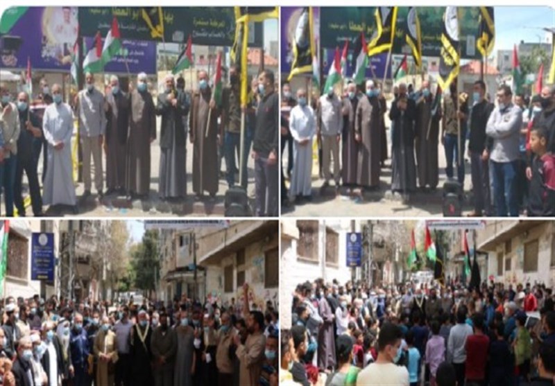  حضور ۶۰ هزار نمازگزار فلسطینی در مسجدالاقصی