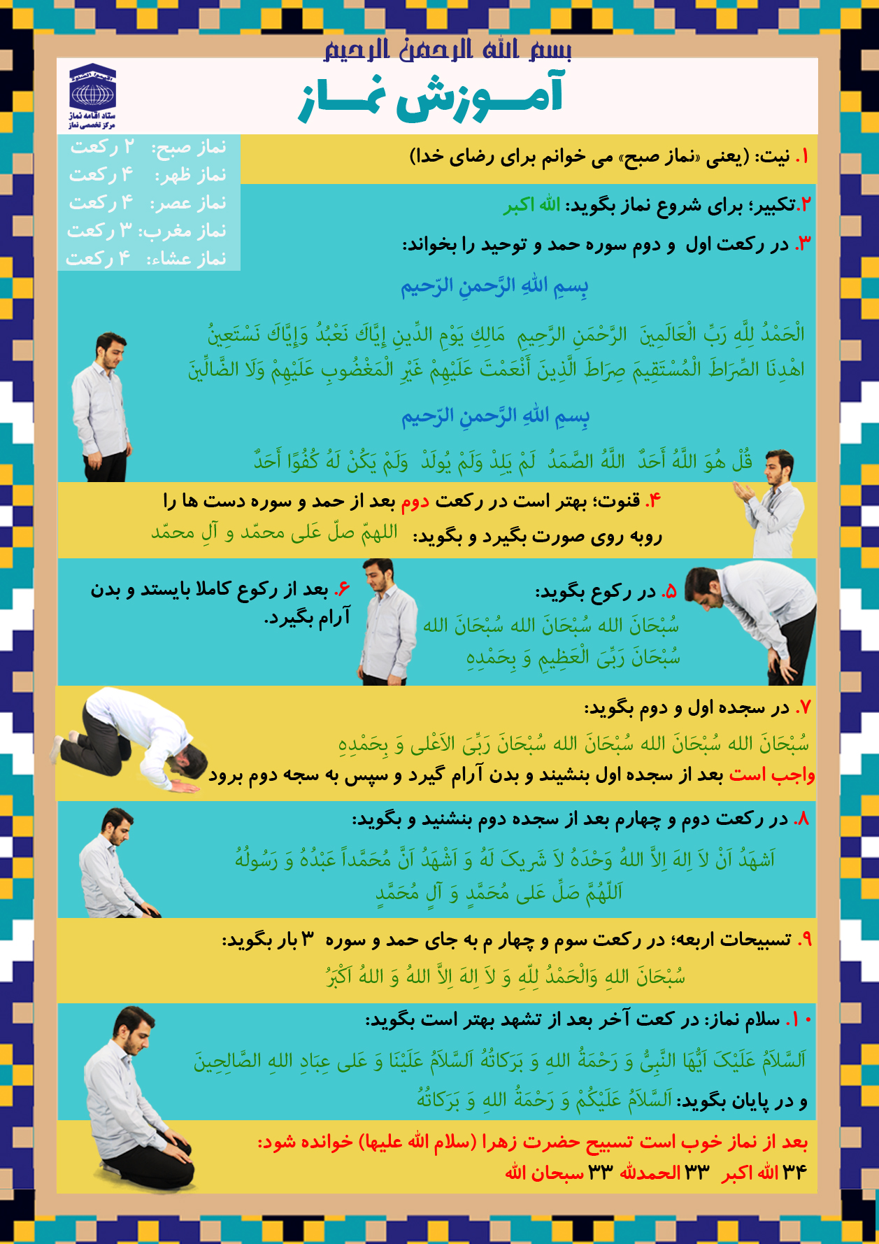 پوستر؛ آموزش تصویری نماز